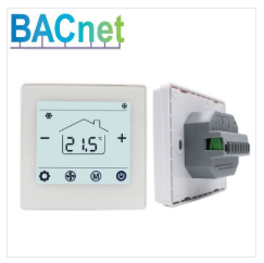 Thermostate-Bacnet FCU digital room thermostat with Flat tempered glass display